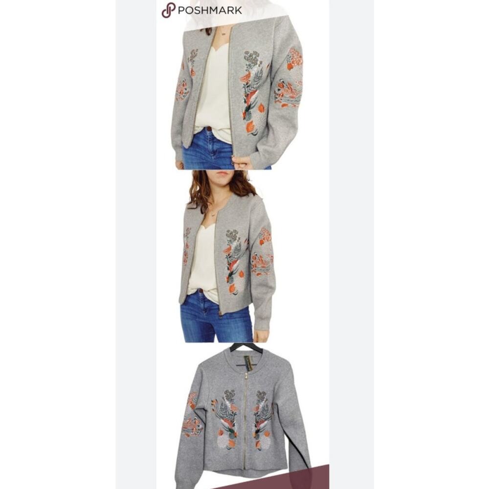 EUC Anthropologie Aratta Silent Journey Embroidered sweater sz:S/M